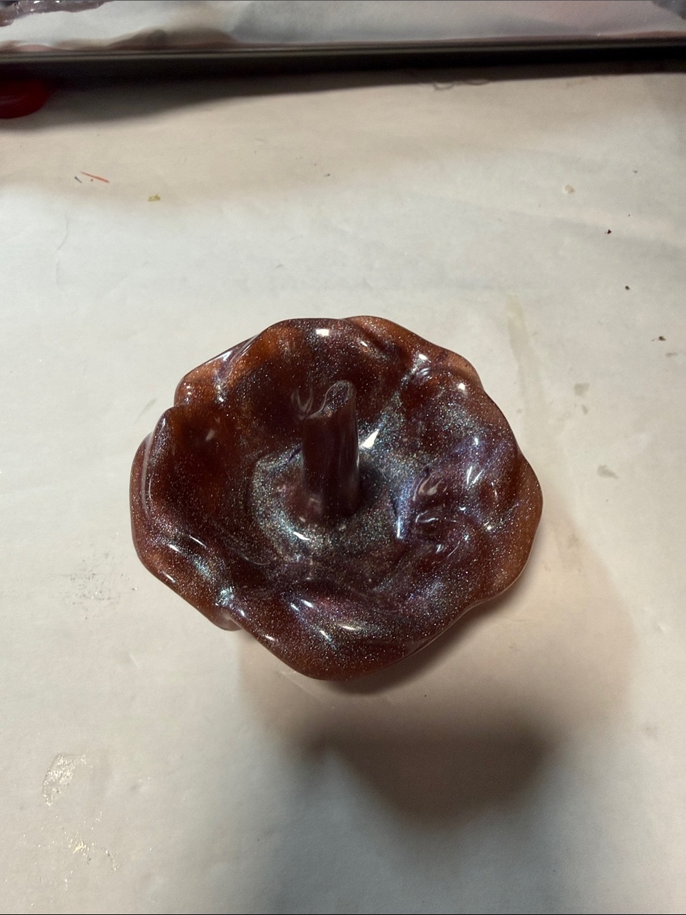 Sparkling Dusty Rose Resin Ring Holder Dish (Doesn’t include rings in pictures)